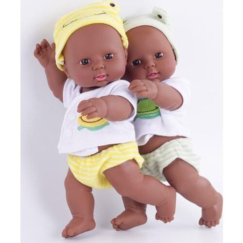 12''30cm Newborn Reborn African Doll Baby Simulation Soft Vinyl Children CheapLifelike Toys Christmas Birthday Gifts