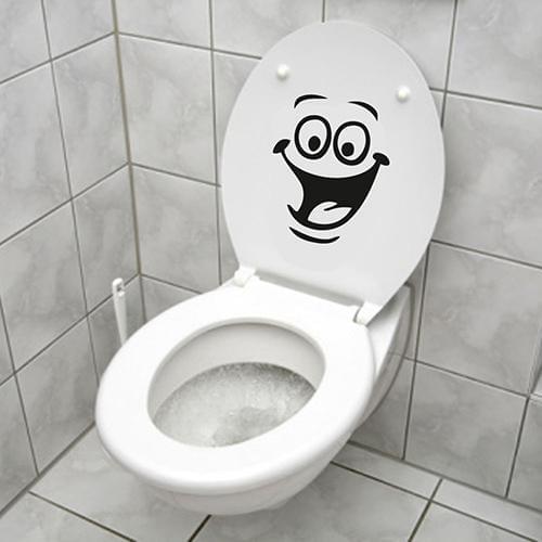 Face WC Toilet Decal Room Art Decor Funny Bathroom Kitchen Wall Sticker Creative Wall Sticker Toilet Stickers Wall Poster