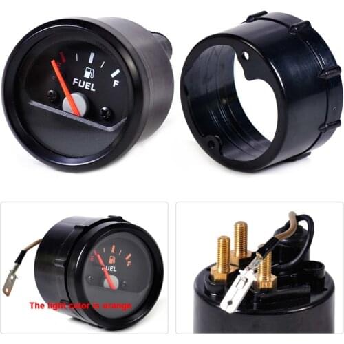 Motorcycle 2" 52mm 12V Fuel Level Gauge Meter E-1/2-F Pointer Auto Gauge Meter Kit Universal for Honda Harley Suzuki Yamaha