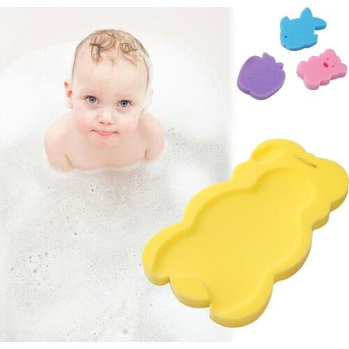 3pcs/pack Baby Infant Soft Bath Sponge Seat Cute Anti-Slip Foam pad Mat Body Support Safety kids Cushion Sponge bathroom