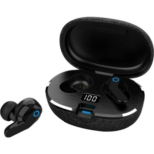 True Wireless Stereo Bluetooth Earphones Luxury Cloth Sports Dual Mic Gaming Headsets Touch Control Earphones HD talking Earbuds