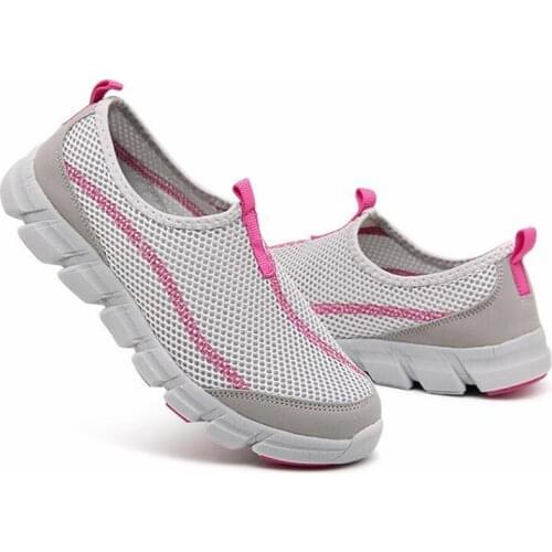 2018 New Hot Sale WomenS Casual Shoes, WomenS Summer Mesh, Ultra-Thin Flat Shoes, Large Feet Shoes woman Size # 36-40