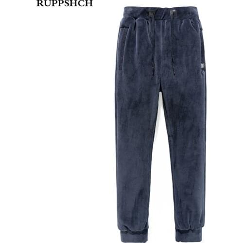 2021 Autumn Winter New Men Fleece Sports Pants Men Casual Thickened Loose Warm Straight Plus Size Pants Men Ankle pants L-8XL