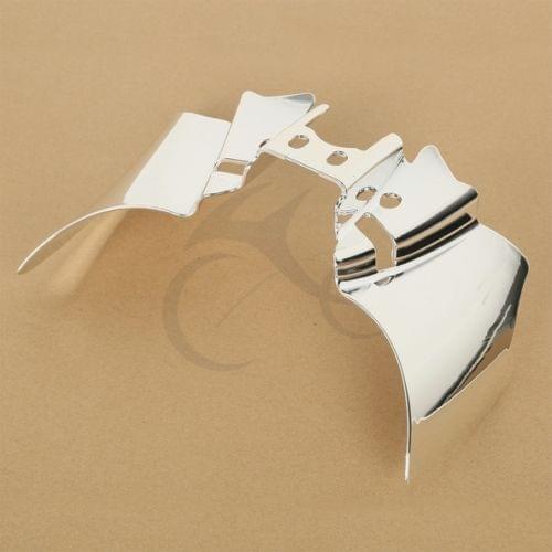 New Saddle Shield Heat Deflector Chrome For Harley HD Dyna FXD FXDWG 99-17 14 13