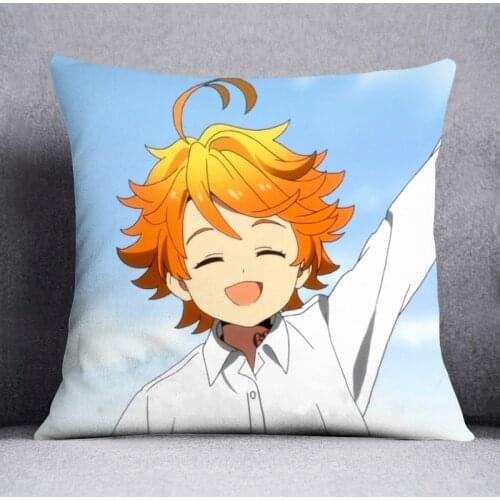 The Promised Neverland one-Sided Pillow Case Emma Norman Ray Japanese Anime Decorative Pillowcase Cushion Cover 40x40cm