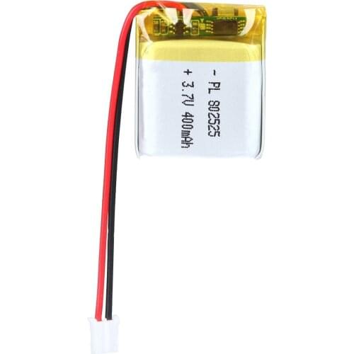 YDL 3.7V 400mAh 802525 Rechargeable Lipo Battery with JST Connector