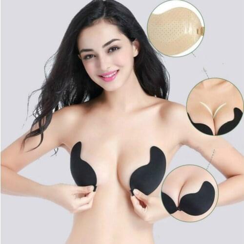 Sexy Wireless Stick on Lingerie Push Up Bra Self Adhesive Strapless Front Closure Gel Invisible Silicone Women Bras