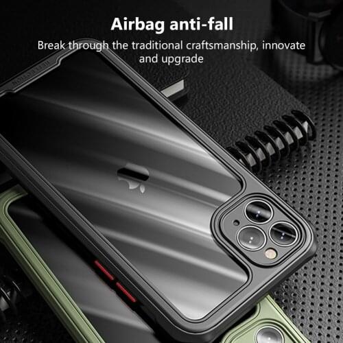 Shockproof Bumper Armor Phone Case For iPhone 11 12 SE 2020 11Pro Max XR XS Max X XS 7 8 Plus 12Pro Camera Protection Back Cover