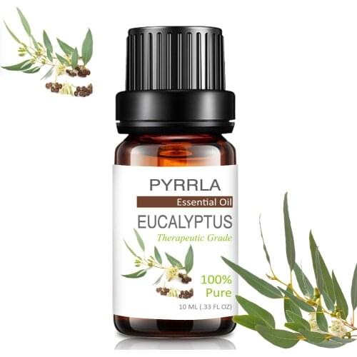 Pyrrla 10ml Eucalyptus Pure Essential Oils For Aromatherapy Diffusers Repellent Lemongrass Camphor Vanilla Citronella Aroma Oil