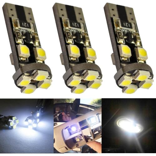 100X White License Plate Led Trunk Lamp T10 8Led Canbus No OBC Error 194 168 W5W Interior Parking Light Turn Signal Reading Led