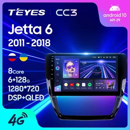 TEYES CC3 For Volkswagen Jetta 6 2011 - 2018 Car Radio Multimedia Video Player Navigation stereo GPS Android 10 No 2din 2 din dvd