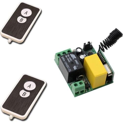 Smart Home AC 220V 1CH RF Remote Control Switch System Relay Module Receiver Remote Control Transmitter For LED Lamp Light Strip