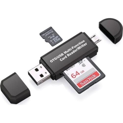 SD Card Reader USB C Card Reader 3 In 1 USB 2.0 TF/Mirco SD Smart Memory Card Reader Type C OTG Flash Drive Cardreader Adapter