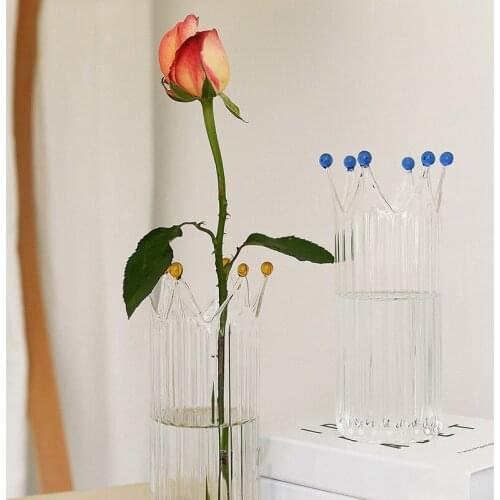 Flower Vase for Table Decoration Living Room Decorative Vase Mariage Tabletop Terrarium Glass Containers Floral Table Plant Vase