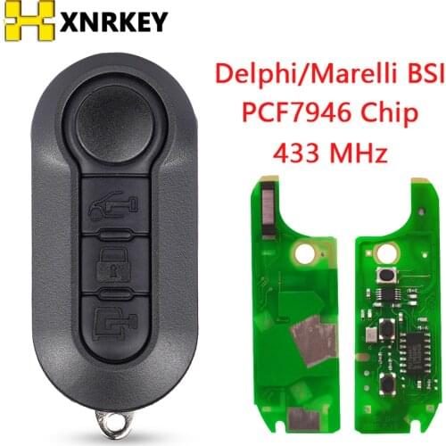 XNRKEY 3 Button Remote Key Fob 433MHz ID46 For Marelli B-s-i Fiat 500L MPV Ducato For Citroen Jumper For Peugeot Boxer 2008-2015
