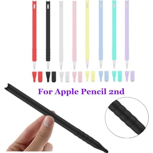 1Set Lightweight Silicone Case Protective Cap Nib Holder for iPad Apple Pencil 2nd Generation Touch Pen Stylus Cover Accessories