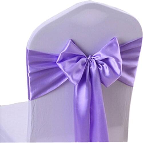 10pcs factory supply simple style wedding party birthday banquet hotel home chair decoration 17X275cm cheap satin chair sashes
