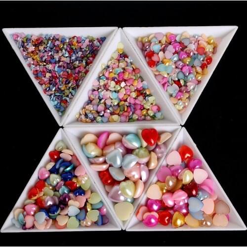 10Pcs Plastic Rhinestones Beads Crystal Nail Art Decoration Sorting Trays Accessory White