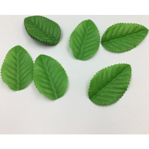 100pcs Green Tree Leaf Artificial Leaves For Wedding Home Decoration Needlework DIY Fleurs Scrapbooking Craft Accessories