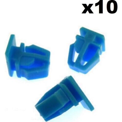 10x For Honda Plastic Trim Clips- For exterior door mouldings, side trim & bumpstrip
