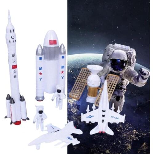 7Pcs/Set Space Model Fine Workmanship Decoration ABS Space Shuttle Exploration Toys Children Education Toys For Kids Gift
