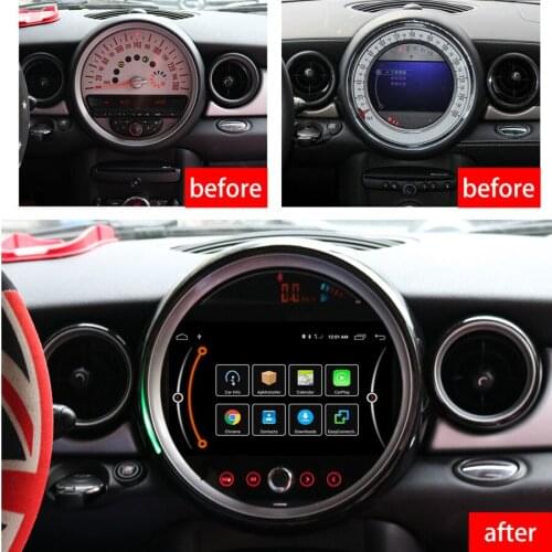 2 Din Stereo Interface DVD Player Frame Dash Panel Radio Fascia Trim installation Kit for BMW Mini Cooper R55 R56 R57 android 10
