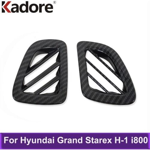 Car Accessories For Hyundai Grand Starex H-1 i800 2018-2020 Inner Front Side Air Conditioning Outlet Vent Trim Cover Sticker