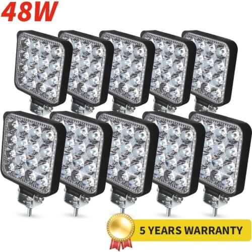 Car LED Spotlights Flood Work Light 3030 SMD DC 12-24 Volts 27 Watts 48 Watts Truck 4x4 4WD