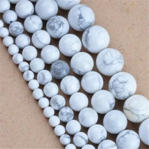Wholesale 4 6 8 10 12mm Natural Pearl Turquoise Gemstone Space Loose Beads Jewelry Making DIY For Necklace Bracelet New