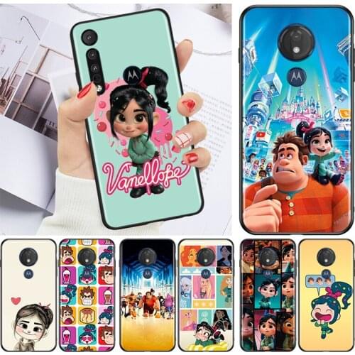 Wreck-It Ralph Disney Movie for Motorola G9 G8 G E7 E6 One Play Marco Hyper Fusion Stylus Power Edge Plus Black Phone Case