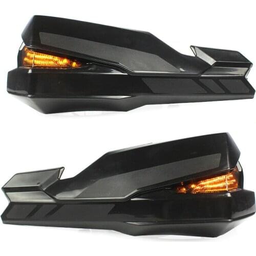 Black Handlebar Hand Brush Guard Protector With LED Light for Yamaha FZ09 MT09 XSR900 MT07 FZ07 XSR700 For Kawasaki Z900 2017