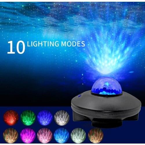 Colourful USB LED Galaxy Projector Starry Night Light 10W DC5V Te CRemoontrol Laser Projection Star Lamp For Bedroom Decor