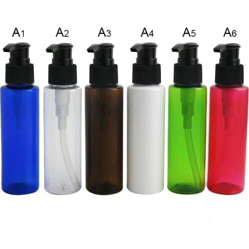 30pcs 100ml Empty Plastic Shampoo Lotion Pump Bottle Soap Dispenser Shower Conditioner Bottles Clear Amber Blue White
