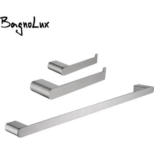 Chrome Black Wall-mounted Stainless Steel Toilet Paper Holder Towel Bar Bathroom Kitchen Facilities Hardware Accessories