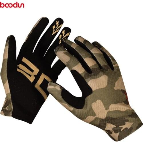 Boodun Camouflage Cycling Full Finger Gloves Fishing Hiking Climbing Motorcycling Long Mittens Road Bike MTB Outdoor Sport Glove