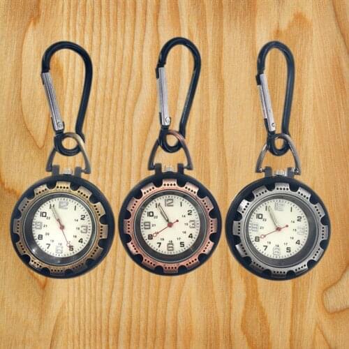 Pocket Watch Nurse Digital Carabiner Watch Clip Fob Clock Medical Sports Watch Vintage Clock Quartz Watch Hiking Luminous Watch