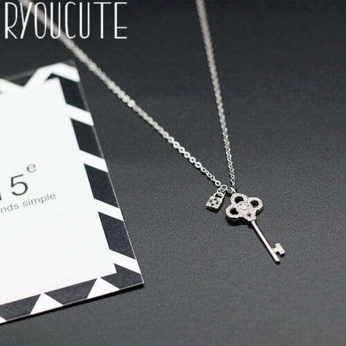 Bohemia Real Silver Color Long Key Choker Necklaces For Women Wedding Jewelry Gift Boho Necklace joyas de plata