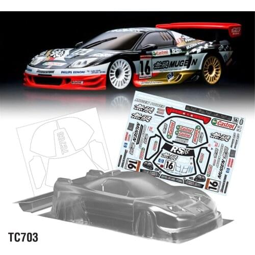 Rc Car Shell Honda NSX Clear Body 208mm + Decorative Stickers For 1:12 Scale On Road Electric Cars Model