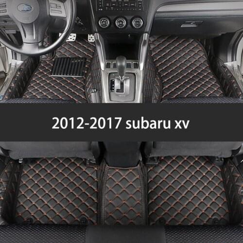 Leather car floor mat for subaru XV 2011 2012 2013 2014 2015 2016 2017 2018 2019 2020 Impreza forester outback legacy