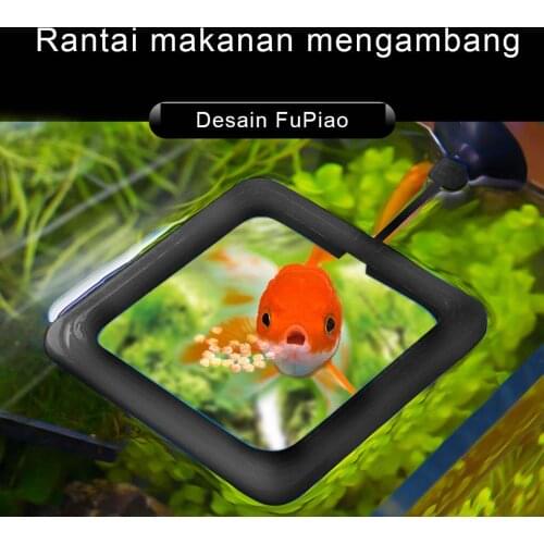 Square Shape Fish Food Feeder Suction Cup Aquarium Reduces Waste Maintains Water Quality Fish Feeding Station