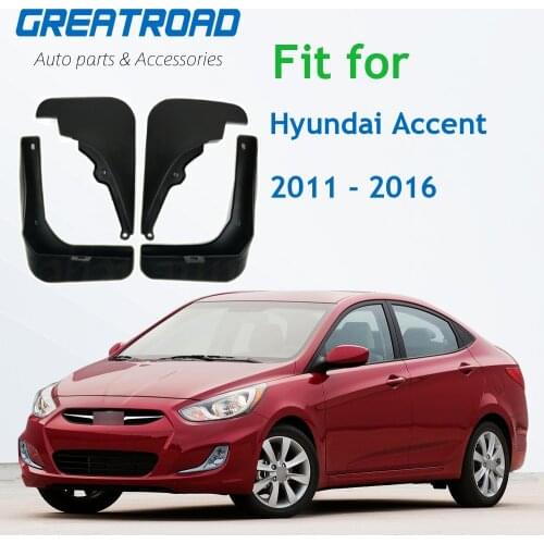 OE Styled Molded Mud Flaps For Hyundai Accent Solaris 2011 - 2016 Mudflaps Splash Guards Mudguards 2012 2013 2014 2015 Styling