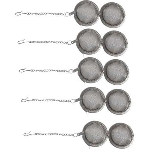 6 Piece Stainless Steel Mesh Tea Ball 2 Inch Tea Infuser Strainers Tea Strainer Filters Tea Interval Diffuser for Tea