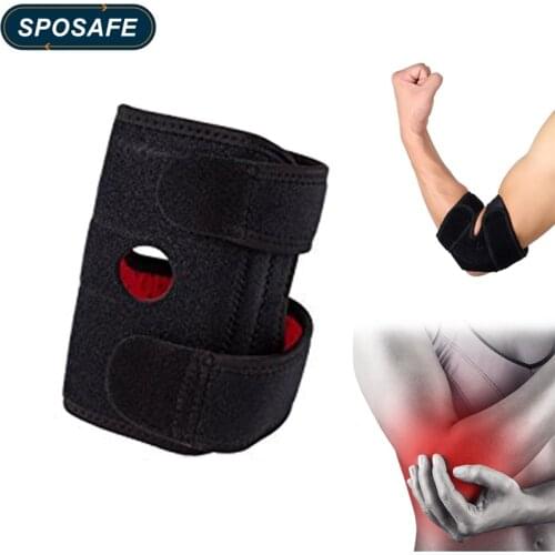 1Pc Sports Adjustable Neoprene Elbow Support Wrap Brace Pad Strong Basketball Sports Elastic Elbow Injury Pain Relief Protector