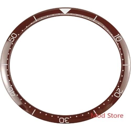 NEW HOT 42mm Brown/Blue/Black/Green Ceramic Fashion Bezel Insert Fit Autavia TAG Style Watches Inner Finish Diameter 35.8mm