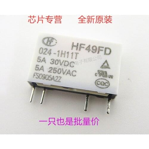 NEW relay HF49FD-024-1H12T HF49FD 024-1H12T HF49FD-0241H12T 24VDC DC24V 24V DIP4 10pcs/lot