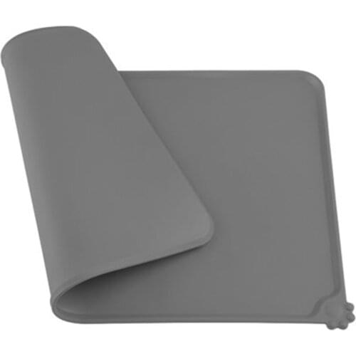 Dog Cat Solid Color Silicone Waterproof Pet Mat For Pet Food Pad Pet Bowl Drinking Mat Dog Feeding Placemat Easy Washing