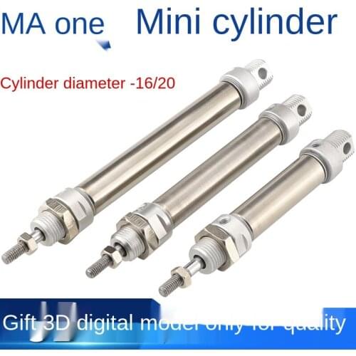 Ma16 / ma20x25 / 50 / 75 / 100 / 125 / 200 / 40-s-ca stainless steel mini pneumatic cylinder