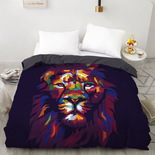 Duvet cover Quilt/Blanket/Comfortable Case Luxury Bedding 140x200 150x200 240x220 for Home 3D Print animal colorful lion