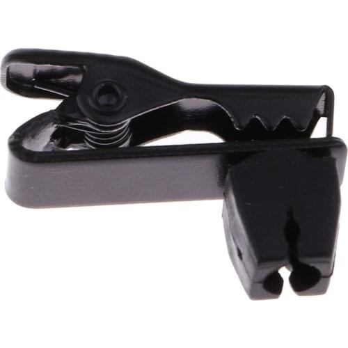 Portable Mini Metal Replacement Microphone Lapel Tie Clip Lavalier Mic Parts 5mm Black