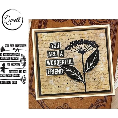 QWELL Clear Silicone Stamps Dandelion You Are Everything DIY Craft Cards Album Scrapbooking Making 2021 New 6.9*4.5inch